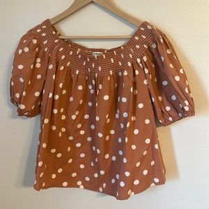 Roller Rabbit Smocked Off the Shoulder Top